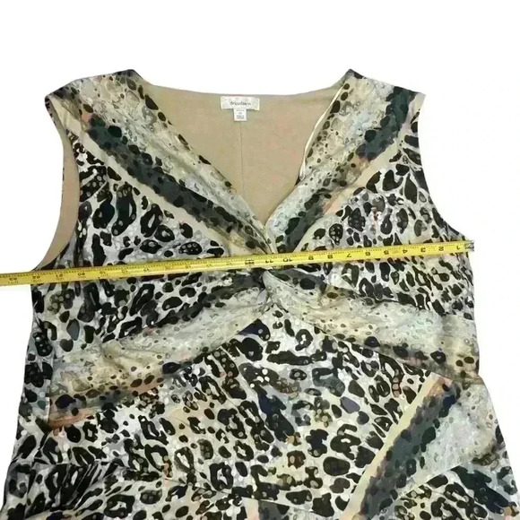 Vintage Cheetah / Leopard Animal Print Dressbarn Dress Size 20 Sleeveless - Picture 3 of 9